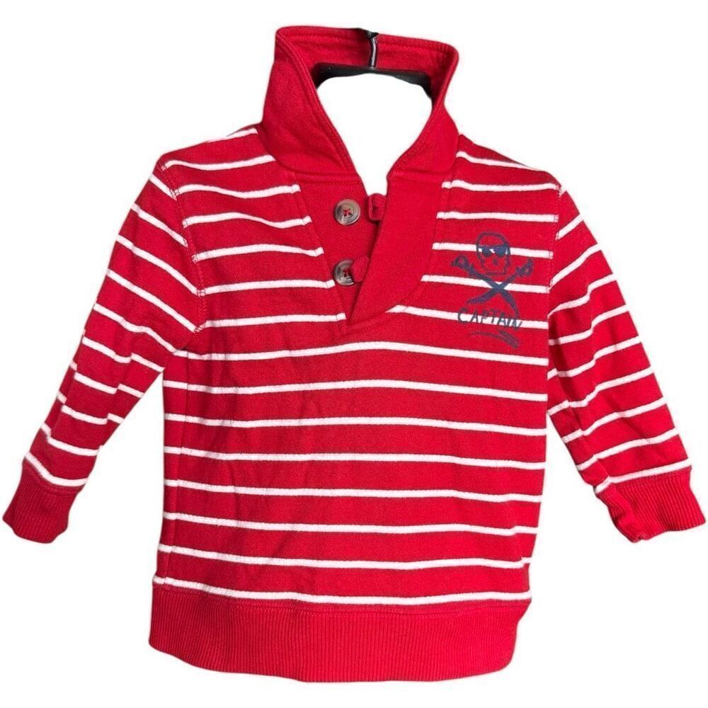 Toddler Boys Cherokee Striped Captain Pullover Jacket Sweatshirt - Sz 18 mo
